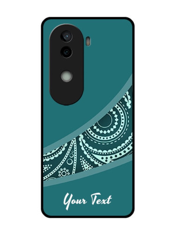 Custom Vivo V40e 5G Custom Glass Phone CaseSemi Visible Floral Design