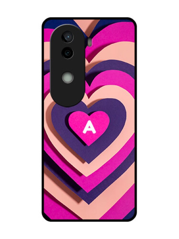 Custom Vivo V40e 5G Custom Glass Phone CaseCute Heart Pattern Design