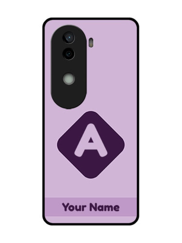 Custom Vivo V40e 5G Custom Glass Phone CaseCustom Letter In Curved Badge Design