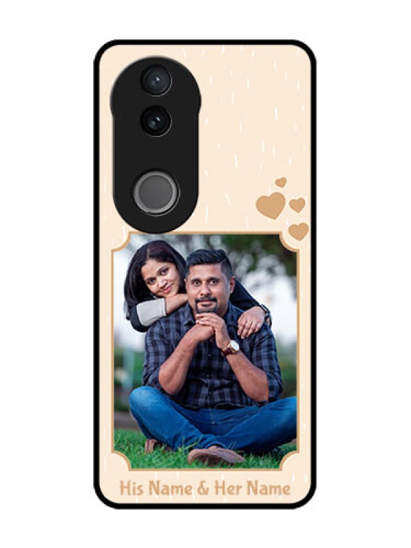 Custom Vivo V50 5G Custom Glass Phone CaseWith Confetti Love Design