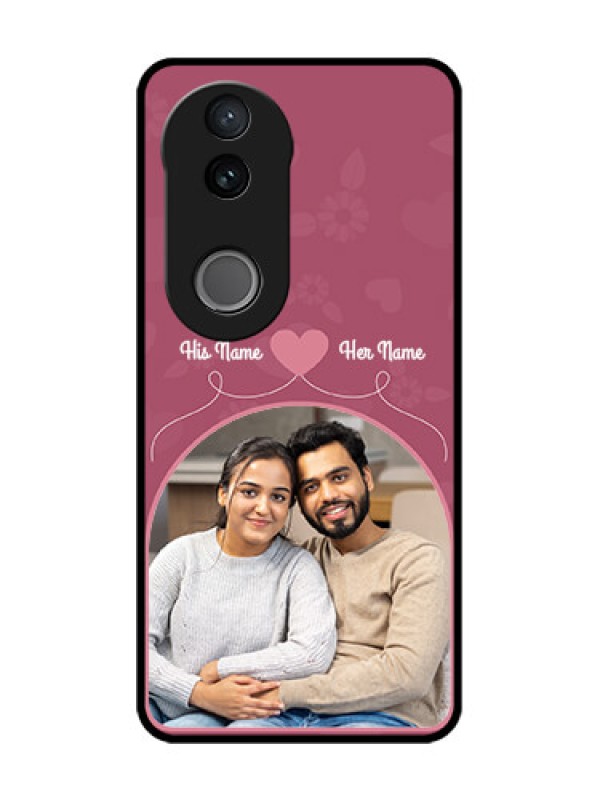 Custom Vivo V50 5G Custom Glass Phone CaseLove Floral Design
