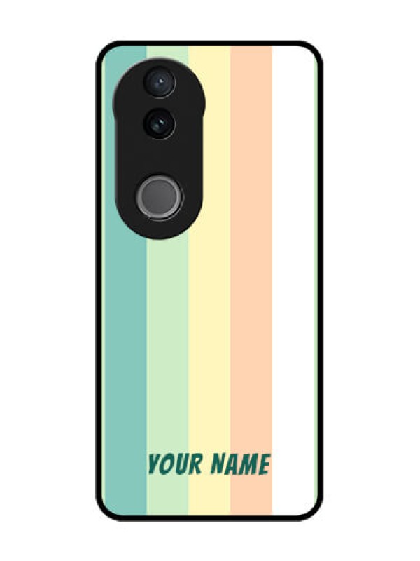 Custom Vivo V50 5G Custom Glass Phone CaseMulti - Colour Stripes Design