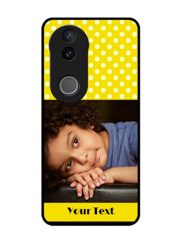 Custom Vivo V50e 5G Custom Glass Phone Case - Bright Yellow Case Design