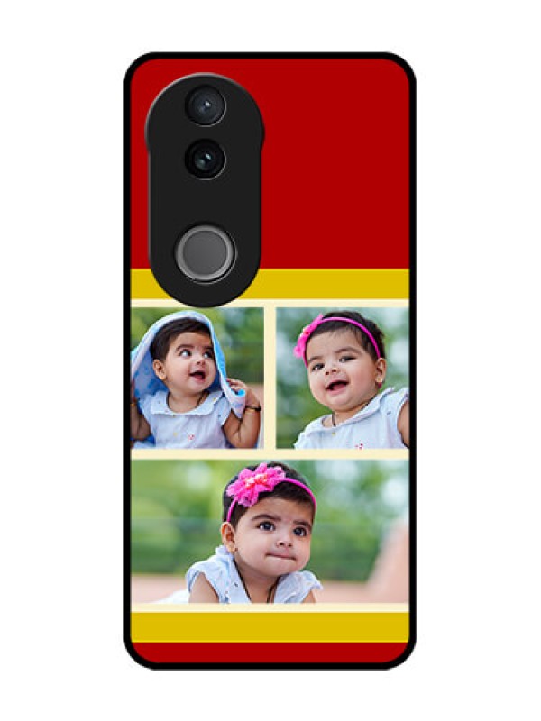 Custom Vivo V50e 5G Custom Glass Phone Case - Multiple Pic Upload Design