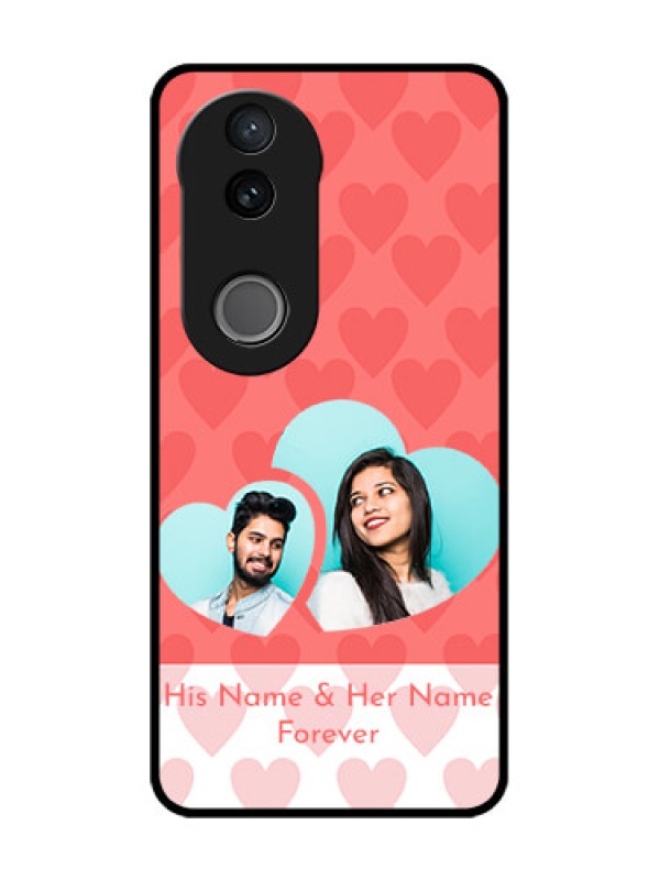 Custom Vivo V50e 5G Custom Glass Phone Case - Couple Pic Upload Design
