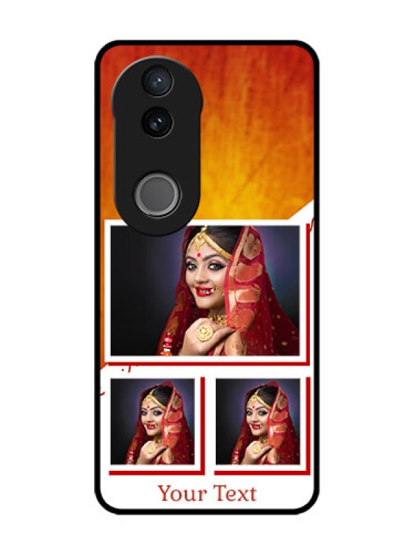 Custom Vivo V50e 5G Custom Glass Phone Case - Wedding Memories Design