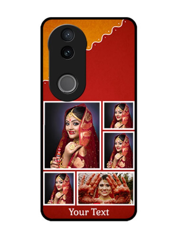 Custom Vivo V50e 5G Custom Glass Phone Case - Wedding Pic Upload Design