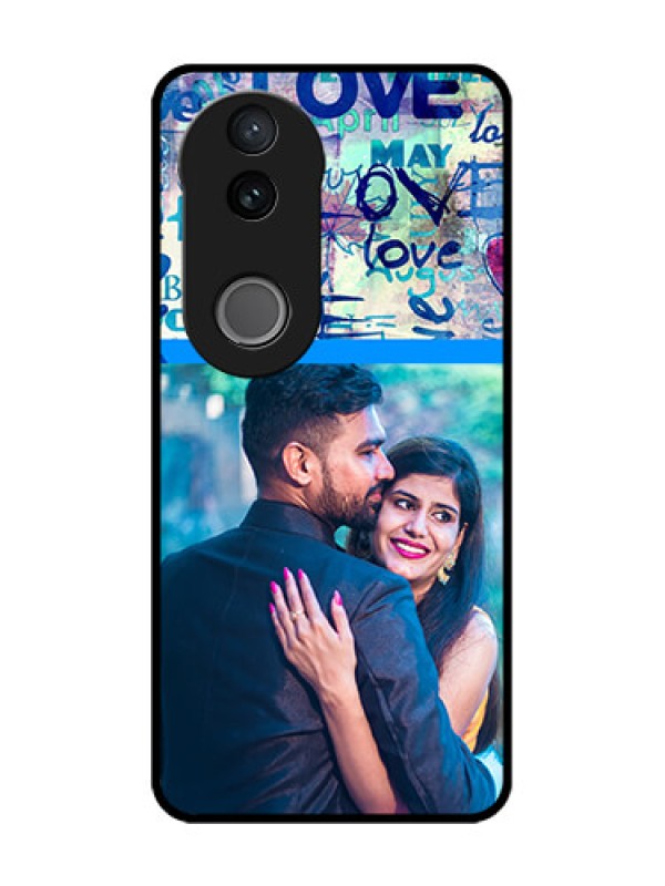 Custom Vivo V50e 5G Custom Glass Phone Case - Colorful Love Design
