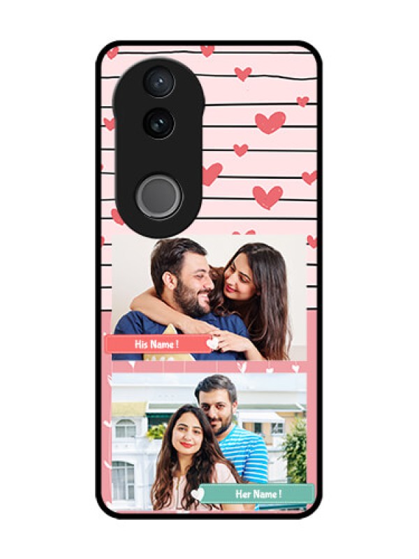 Custom Vivo V50e 5G Custom Glass Phone Case - Photo With Heart Design
