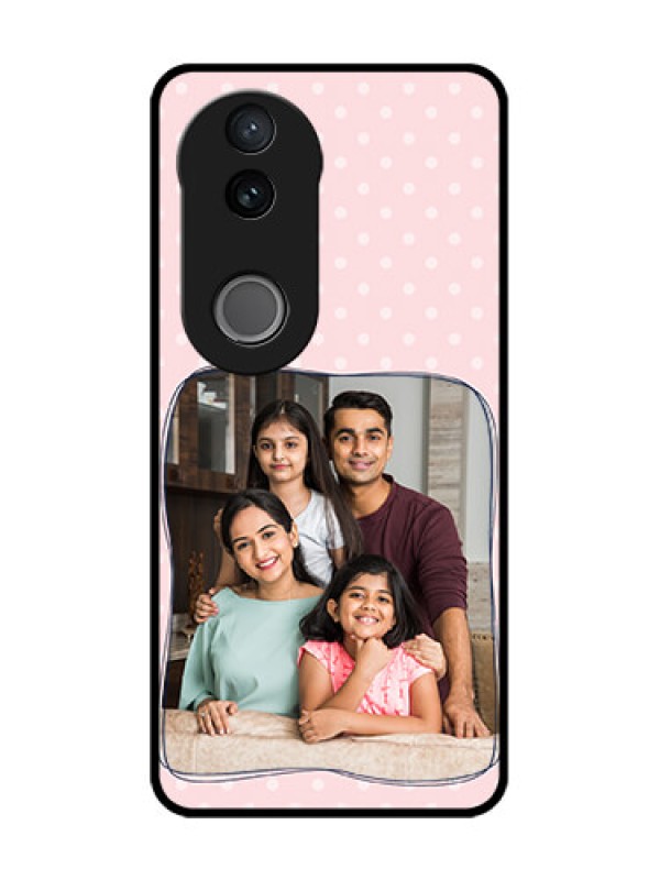 Custom Vivo V50e 5G Custom Glass Phone Case - Family With Dots Design