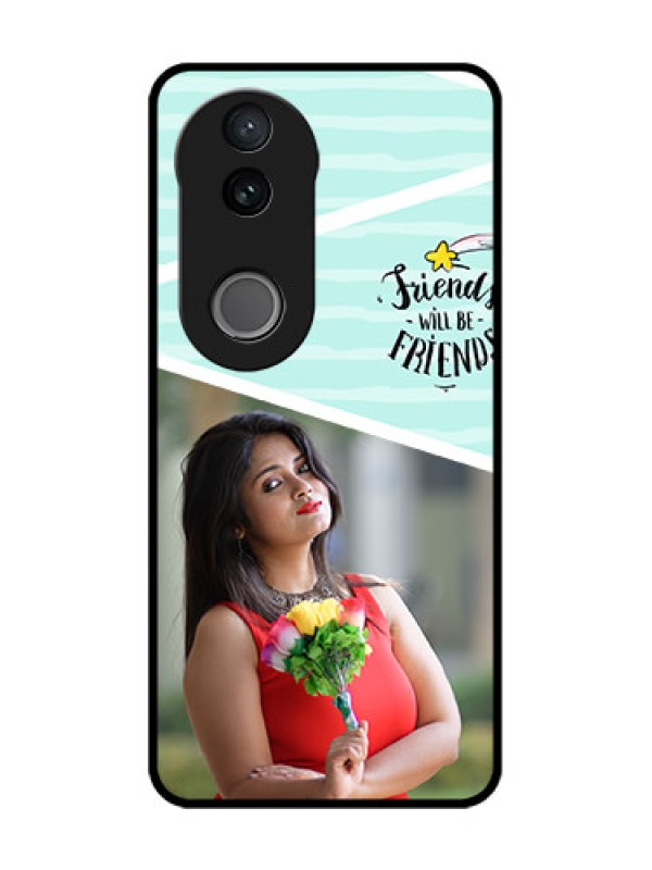 Custom Vivo V50e 5G Custom Glass Phone Case - Friends Picture Icon Design