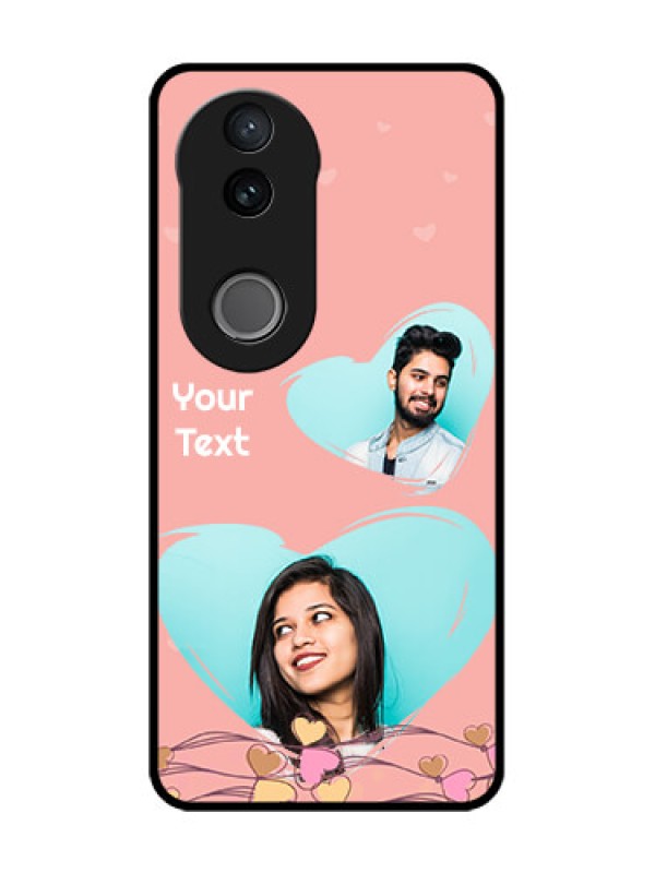 Custom Vivo V50e 5G Custom Glass Phone Case - Love Doodle Design