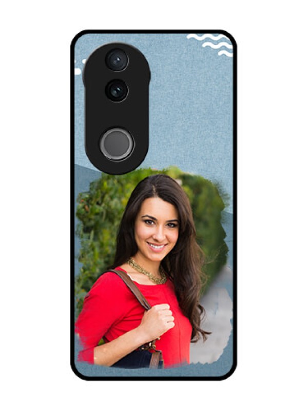 Custom Vivo V50e 5G Custom Glass Phone Case - Grunge Line Art Design