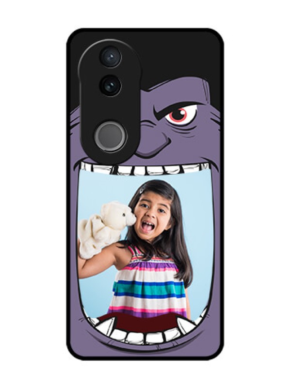 Custom Vivo V50e 5G Custom Glass Phone Case - Angry Monster Design