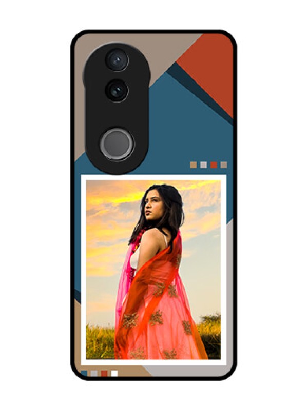 Custom Vivo V50e 5G Custom Glass Phone Case - Retro Color Pallet Design