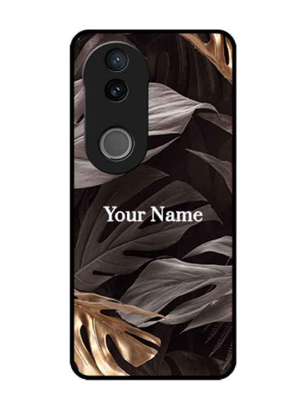 Custom Vivo V50e 5G Custom Glass Phone Case - Wild Leaves Digital Paint Design