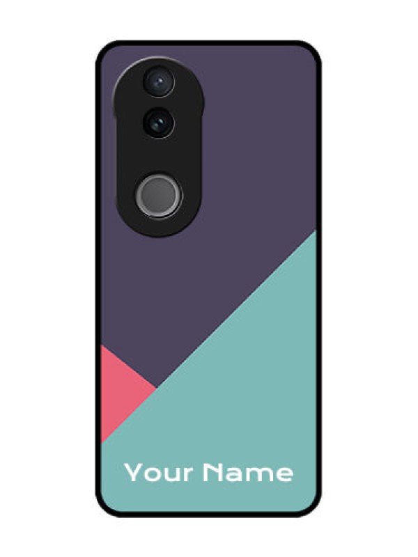 Custom Vivo V50e 5G Custom Glass Phone Case - Tri Color Abstract Design