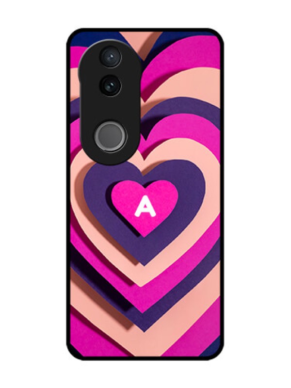 Custom Vivo V50e 5G Custom Glass Phone Case - Cute Heart Pattern Design
