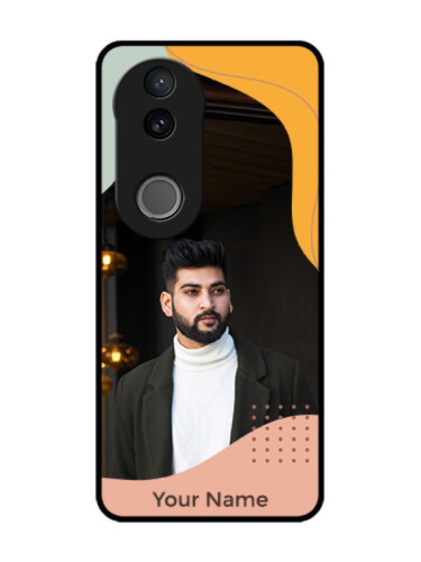 Custom Vivo V50e 5G Custom Glass Phone Case - Tri - Coloured Overlay Design