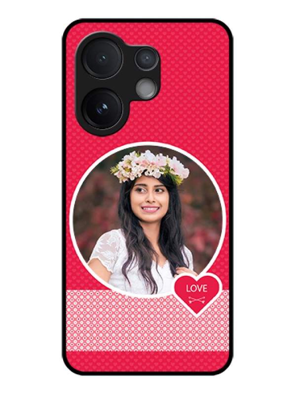 Custom Vivo V60 5G Custom Glass Phone Case - Pink Color Pattern Design