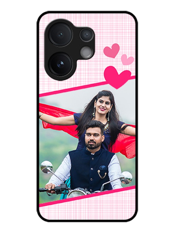 Custom Vivo V60 5G Custom Glass Phone Case - Love Shape Heart Design