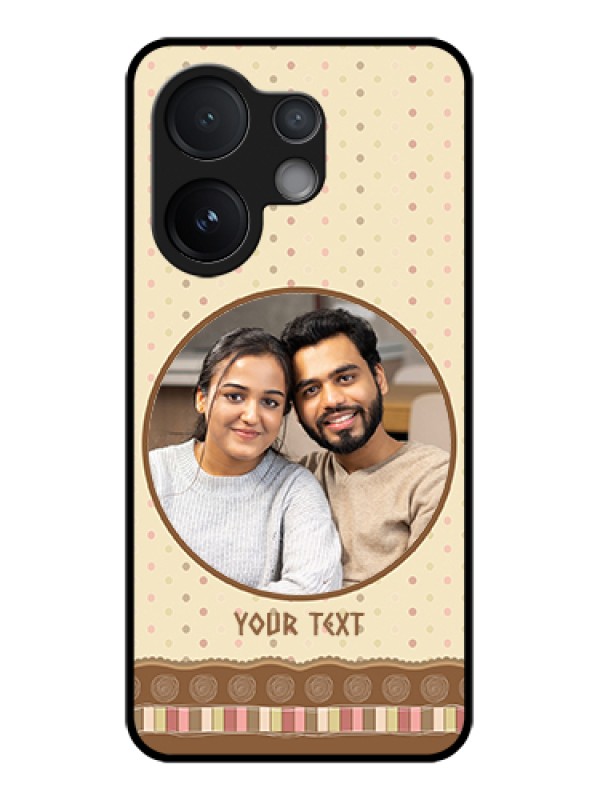 Custom Vivo V60 5G Custom Glass Phone Case - Brown Dotted Mobile Case Design