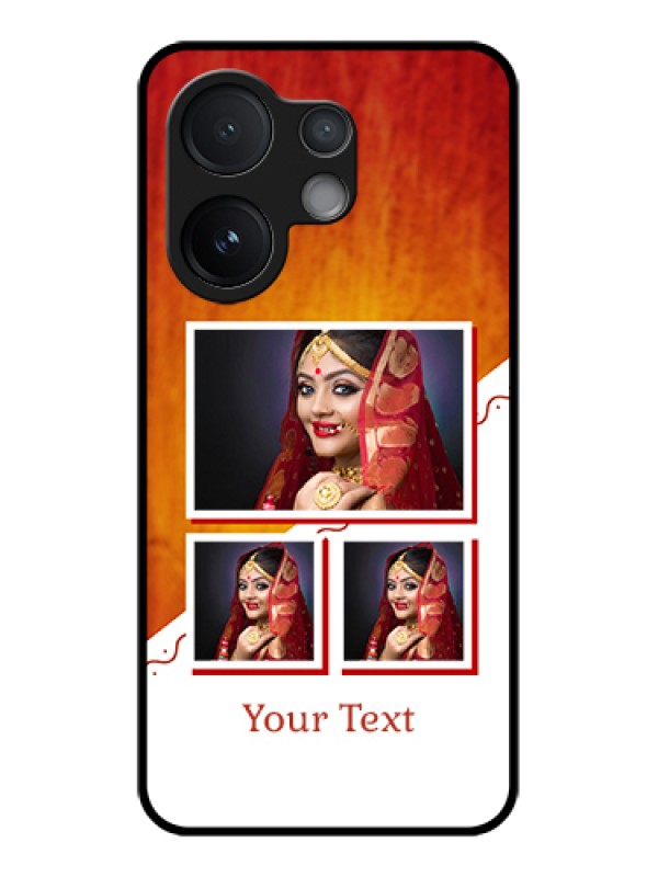 Custom Vivo V60 5G Custom Glass Phone Case - Wedding Memories Design