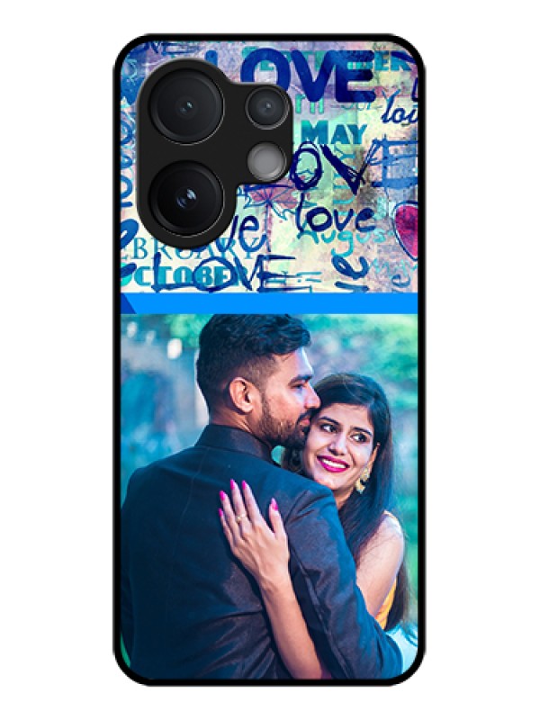 Custom Vivo V60 5G Custom Glass Phone Case - Colorful Love Design