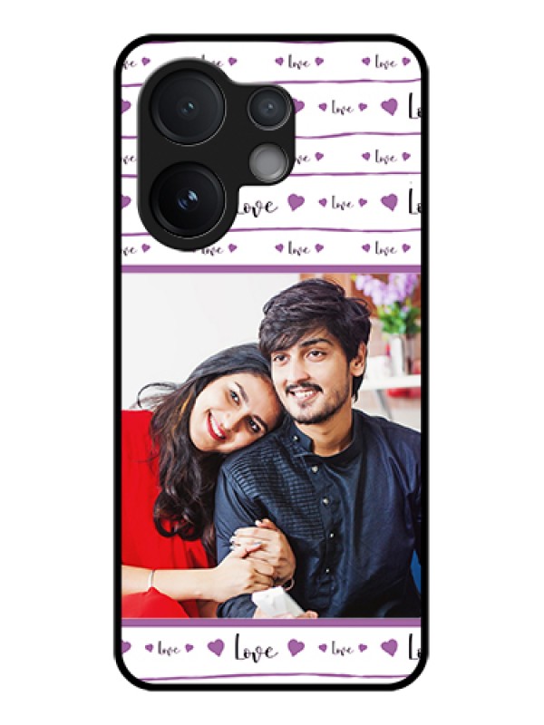 Custom Vivo V60 5G Custom Glass Phone Case - Couples Heart Design