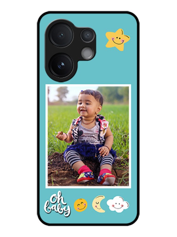 Custom Vivo V60 5G Custom Glass Phone Case - Smiley Kids Stars Design