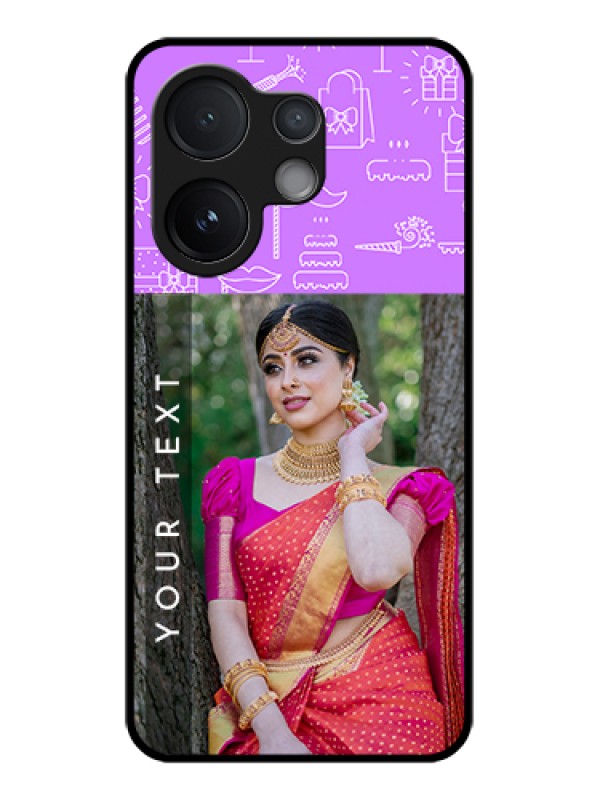 Custom Vivo V60 5G Custom Glass Phone Case - Birthday Icons Design