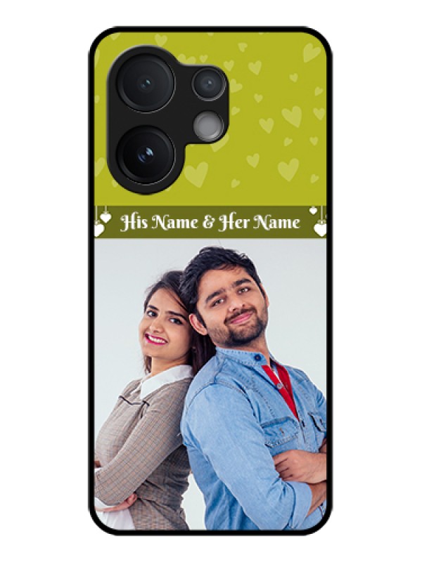 Custom Vivo V60 5G Custom Glass Phone Case - You & Me Heart Design