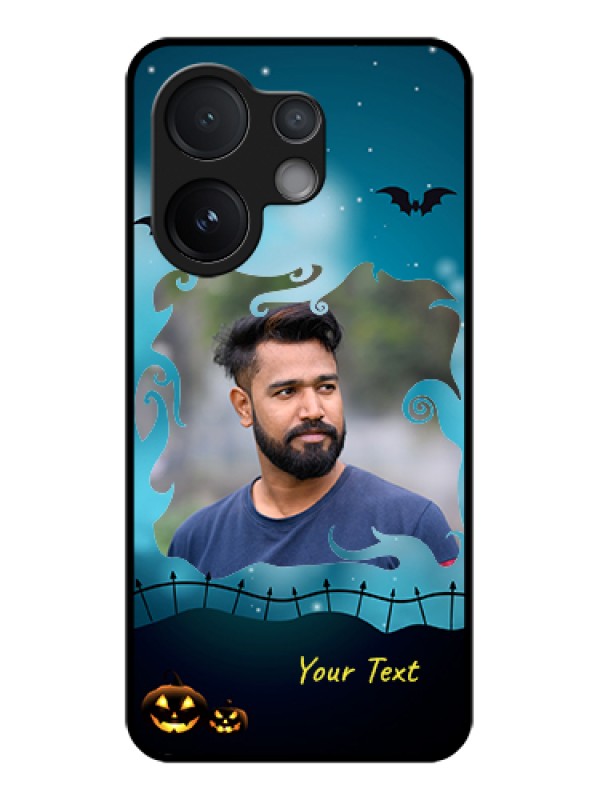 Custom Vivo V60 5G Custom Glass Phone Case - Halloween Frame Design