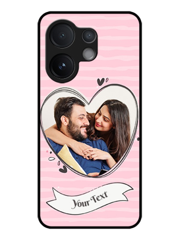 Custom Vivo V60 5G Custom Glass Phone Case - Vintage Heart Design