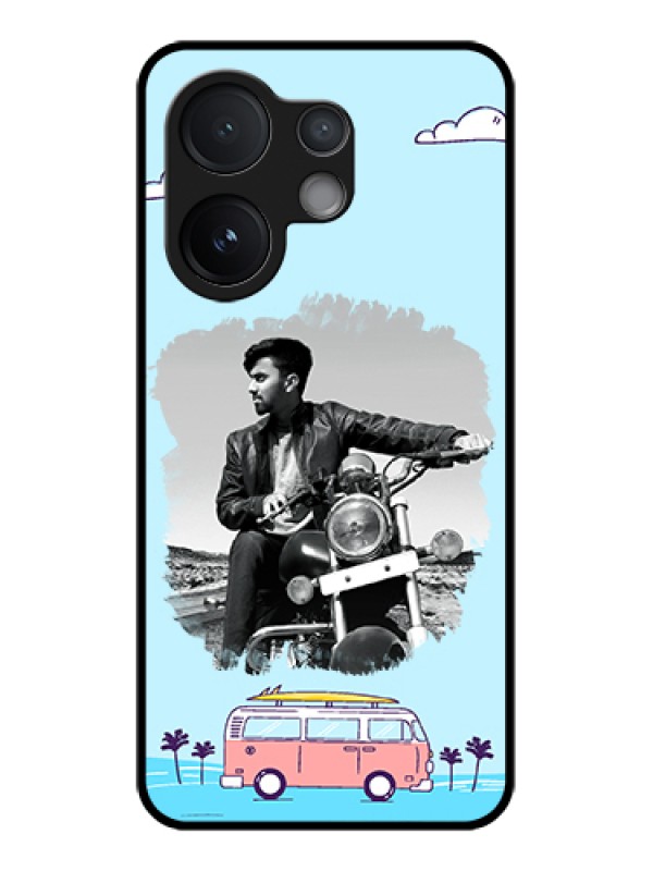 Custom Vivo V60 5G Custom Glass Phone Case - Travel & Adventure Design