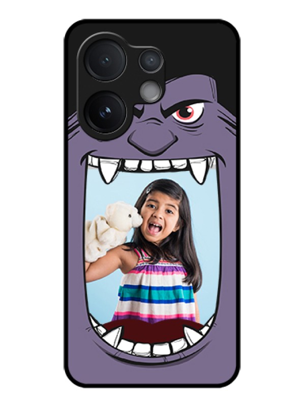 Custom Vivo V60 5G Custom Glass Phone Case - Angry Monster Design