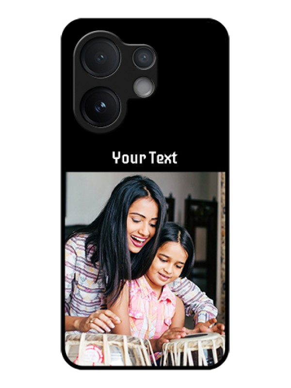 Custom Vivo V60 5G Custom Glass Phone Case - Photo With Name Design