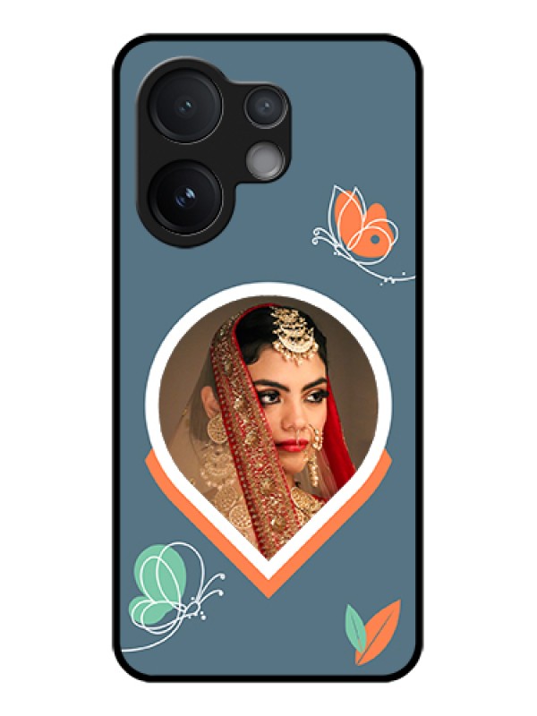 Custom Vivo V60 5G Custom Glass Phone Case - Droplet Butterflies Design