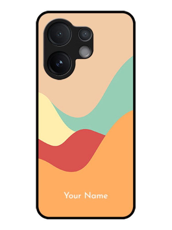 Custom Vivo V60 5G Custom Glass Phone Case - Ocean Waves Multi - Colour Design