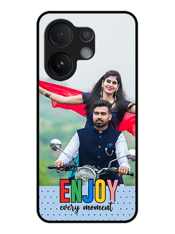 Custom Vivo V60 5G Custom Glass Phone Case - Enjoy Every Moment Design