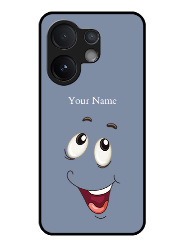 Custom Vivo V60 5G Custom Glass Phone Case - Laughing Cartoon Face Design