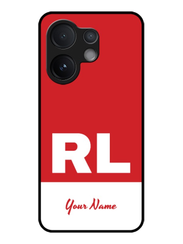 Custom Vivo V60 5G Custom Glass Phone Case - Dual Tone Custom Text Design