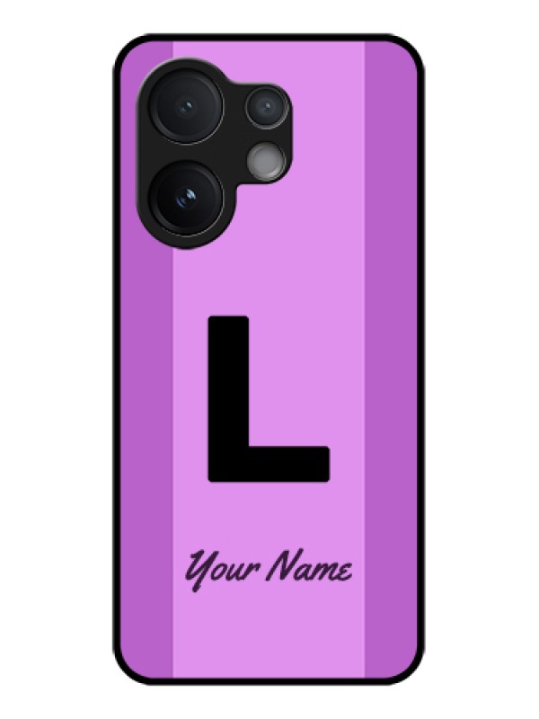 Custom Vivo V60 5G Custom Glass Phone Case - Tricolor Custom Text Design