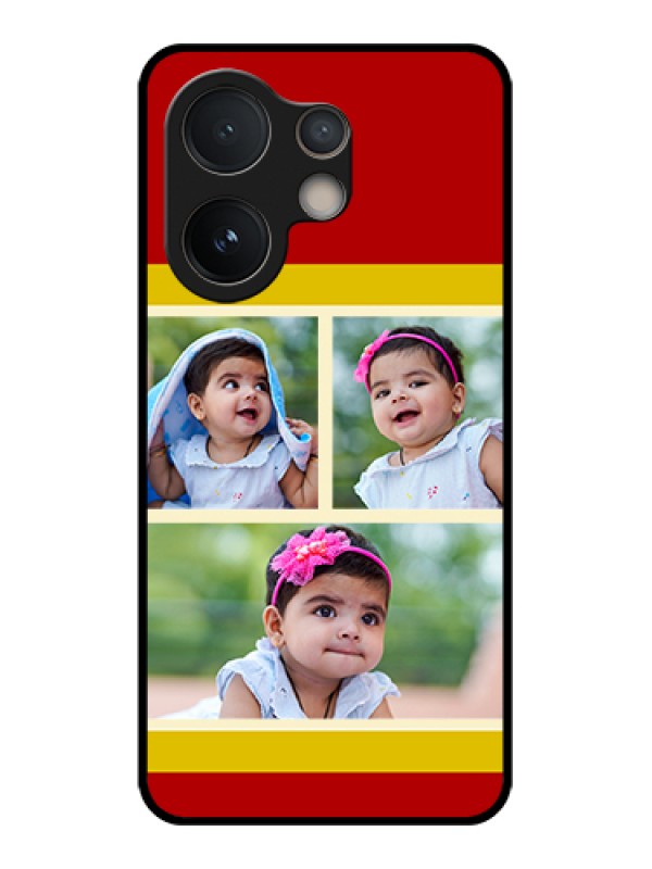 Custom Vivo V60e 5G Custom Glass Phone Case - Multiple Pic Upload Design