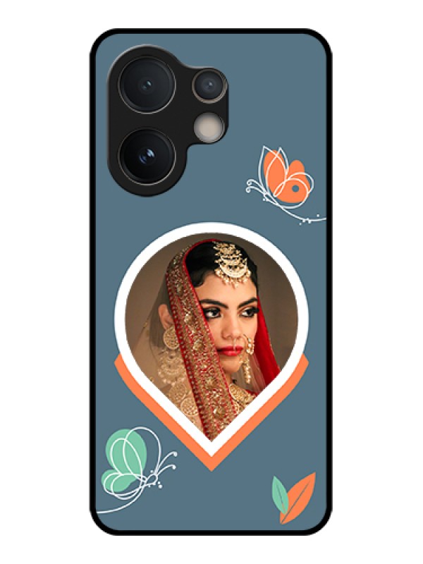 Custom Vivo V60e 5G Custom Glass Phone Case - Droplet Butterflies Design