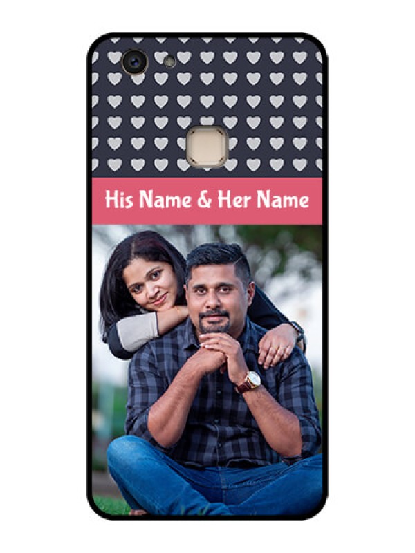 Custom Vivo V7 Plus Custom Glass Phone Case - Love Symbols Design