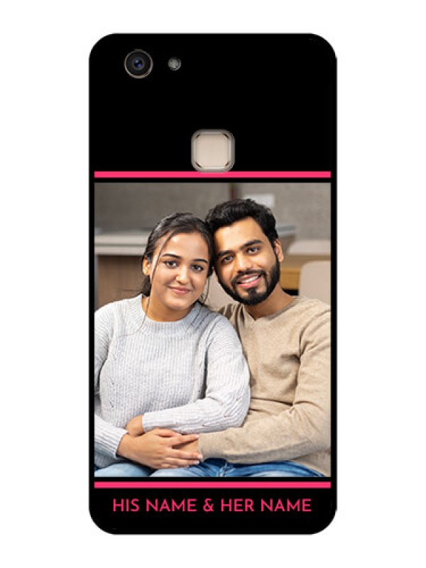 Custom Vivo V7 Plus Custom Glass Phone Case - With Add Text Design