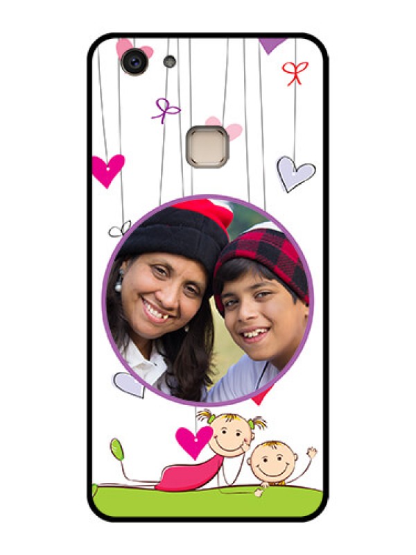 Custom Vivo V7 Plus Custom Glass Phone Case - Cute Kids Phone Case Design