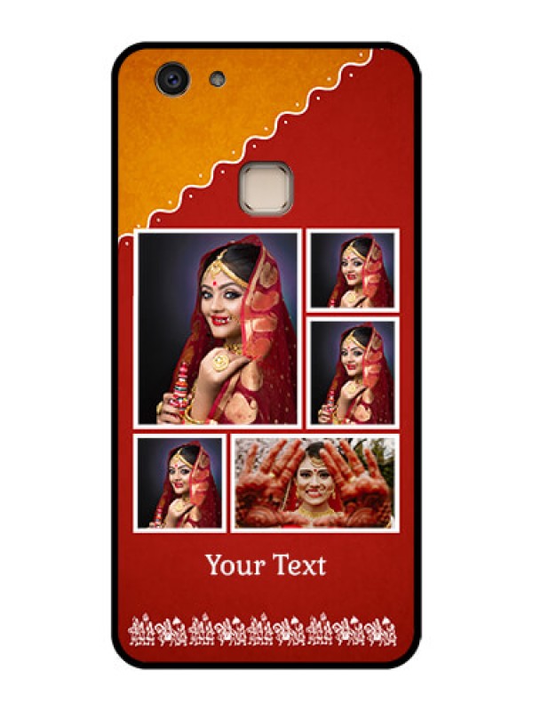 Custom Vivo V7 Plus Custom Glass Phone Case - Wedding Pic Upload Design