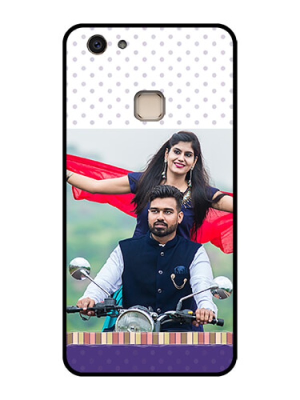 Custom Vivo V7 Plus Custom Glass Phone Case - Cute Family Design
